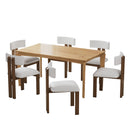 7 Piece Dining Set With Upholstered Armless Chairs And Table