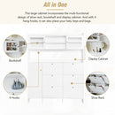 On Trend Multifunctional Tipping Bucket Shoe Cabinet With Storage Shelf & 6 Flip Drawers