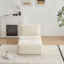 Single Chaise Longue With Movable Ottoman For Living Room