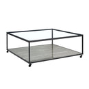 Yasmin - 2 Piece Occasional Table Set Coffee Table & End Table - Gray