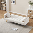 Teddy Fleece Sofa Bed With Luxurious Throw Pillows