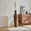 Tall Standing Designer Floor Vases With Elegant 2 Tone Finishes Ideal For Decorating Living Rooms, Bedrooms, Entryways Perfect For Decorating Your Home - Black / Gray