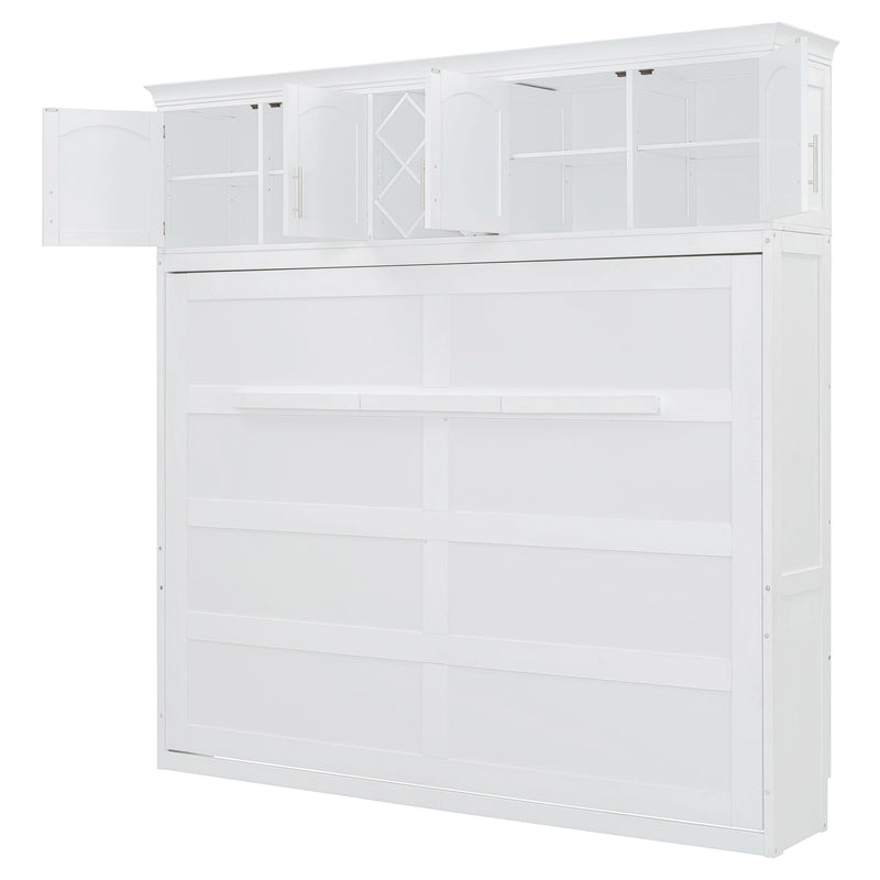 Murphy Wall Bed With Top Cabinets & Wine Rack