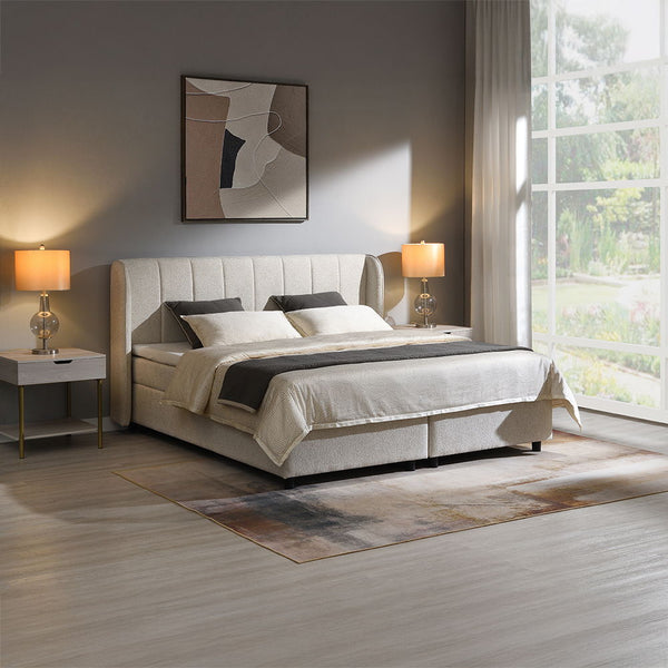 Adonia - Queen Bed With Storage - Beige
