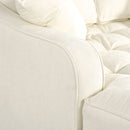Modern Chaise Lounge Upholstered Sofa Couch With Tufted Seat And Detachable Pillows For Living Room