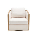 Corduroy Barrel Chair, 360 Degree Swivel