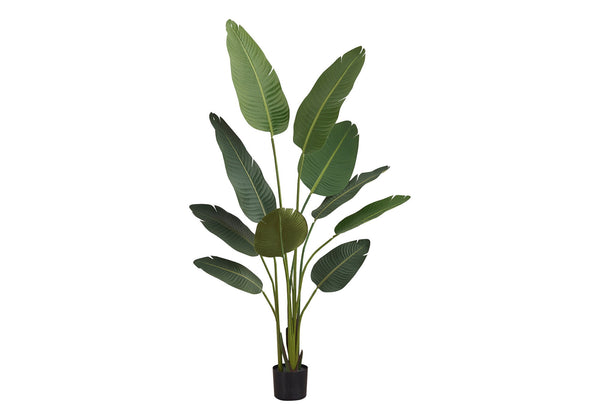 Artificial Plant, 60" Tall, Bird Of Paradise Tree, Indoor, Faux, Fake, Floor, Greenery, Potted, Decorative - Green / Black