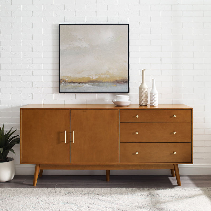 Mid-Century Modern Minimalist 2 Door Sideboard - Acorn