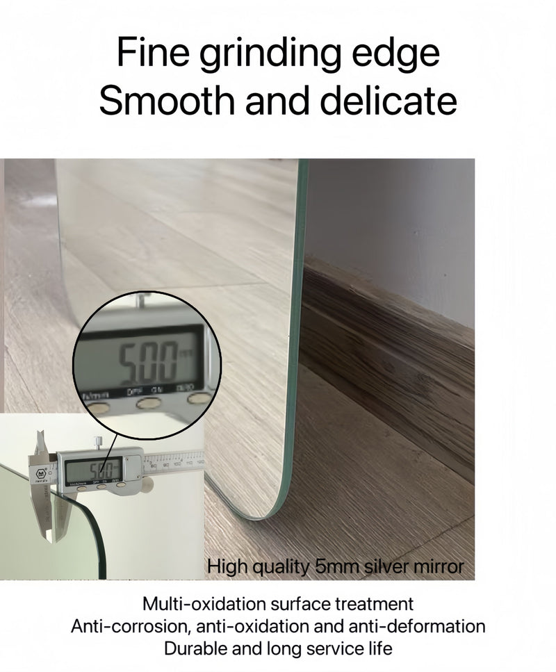 Bathroom Vanity Mirror, Wall-Mounted Mirror For Bathroom Anti-Fog Waterproof - Clear