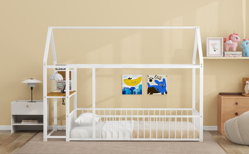 House Frame With Desk, Shelves, Power Outlets And USB Ports