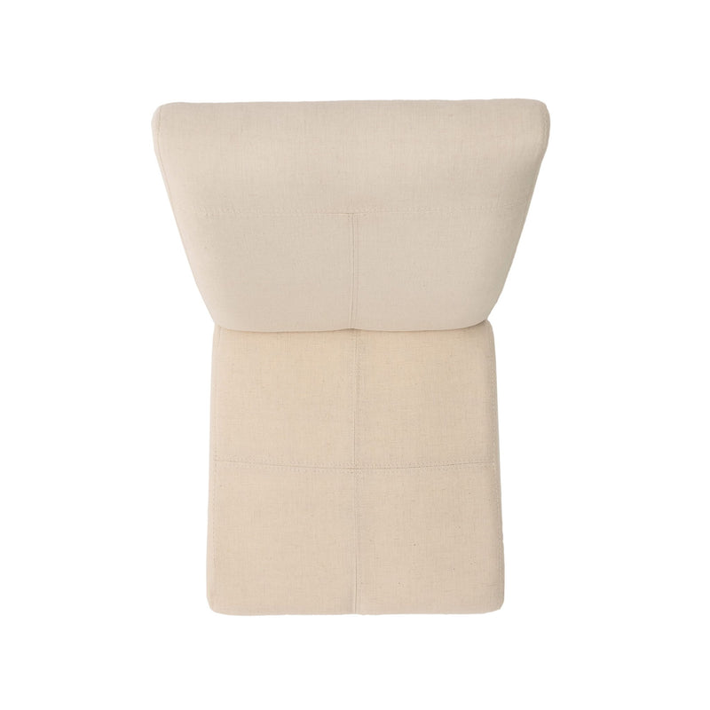 Pertica - Dining Chair Contemporary Design Wood Fabric - Natural