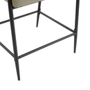 Mid Century Modern Counter Stool Set With Iron Frame