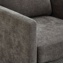 Modern Square Upholstered Swivel Accent Chair With Metal Base