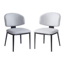 5 Pieces Modern Faux Leather And Metal Dining Set