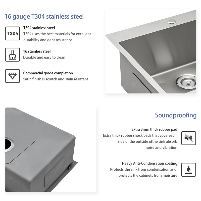 Topmount Stainless Steel Kitchen Sink