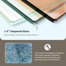 Frameless Shower Door Single Sliding, Clear Tempered Glass Shower Door With Zinc Roller Rail System, Stainless Steel Handle - Black