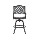Patio Outdoor Aluminum Bar Stool With Cushion (Set of 2)