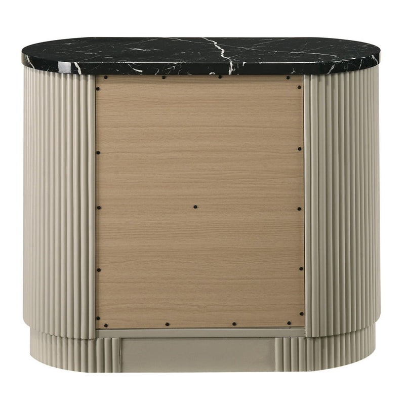 Travonte - Nightstand - Gray / Beige