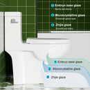 Gloss Tornado Flush 1 Piece Elongated Toilet With Siphonic Side Press, ADA Comfort Chair Height - Gloss White