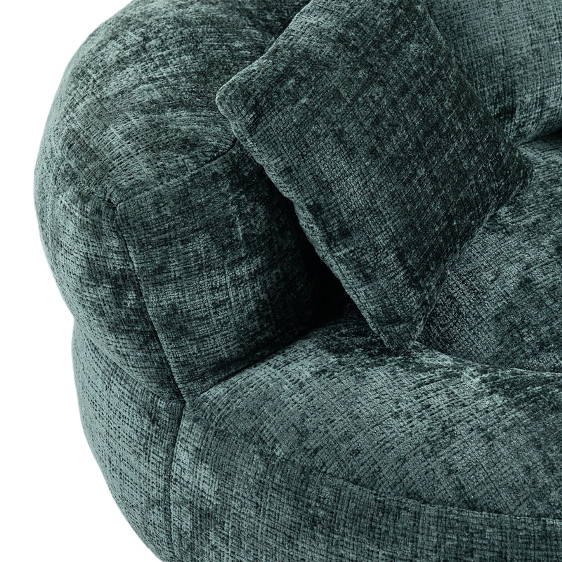 Lazy Sofa High Back Bean Bag Chair Couch With 3 Pillows