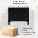 Bathroom Vanity With Ceramic Sink, 2 Doors 3 Drawers, Soft Close Design