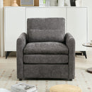 Cozy Upholstered Plush Cushion Armchair For Living Room