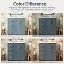 Ceramic Sink Combo, Freestanding Vanity Set With 3 Drawers & Soft Closing Doors