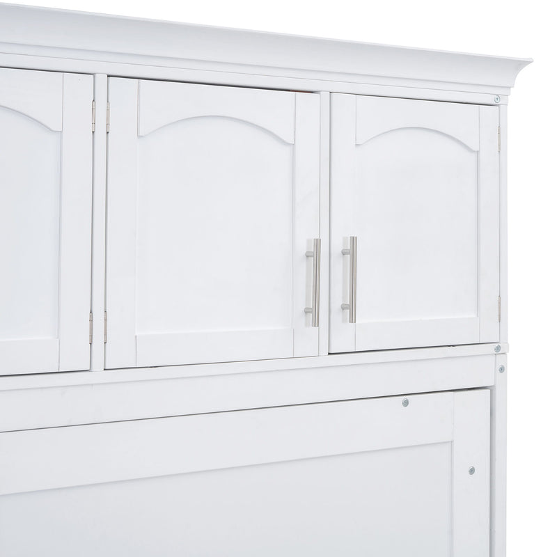Murphy Modern Bed With Top Cabinets For Space Saving And Comfort