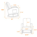 Rocking Glider Chair With High Back And Side Pocket