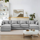 Modular U Shaped Sectional Sofa, 4 Seater Comfy Cloud Couch