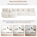Upholstered Sofa Free Combined Sofa Couch With 2 Chaise Lounge And Five Back Pillows For Living Room