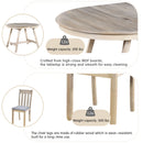 5 Piece Wood Dining Table Set With Extendable Round Table And 4 Chairs