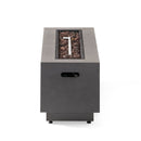 Modern Rectangular Iron Fire Pit 50,000 Btu