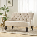Nicole - French Style Upholstered Loveseat With Tufted Backrest