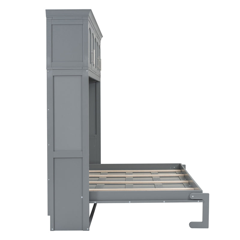 Murphy Modern Bed With Top Cabinets For Space Saving And Comfort