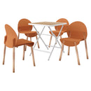 4 Piece Set Of Single Chairs With A Folding Square Table