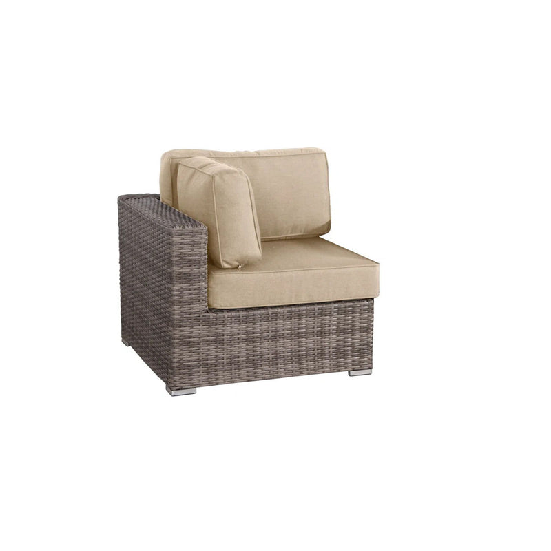 Wicker Outdoor Lounge Set With Cushions And Fire Pit