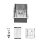 Modern Style Undermount Sink With Stainless Steel, Deep Single Bowl