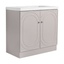 Contemporary Freestanding Bathroom Vanity With Resin Sink & Soft-Close Cabinet Doors