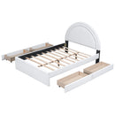 Teddy Upholstered Platform Bed With Four drawers, Full