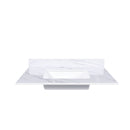 Bianco Carrara Venato Marble Vanity Top With Pre Drilled Faucet Hole And Undermount Sink