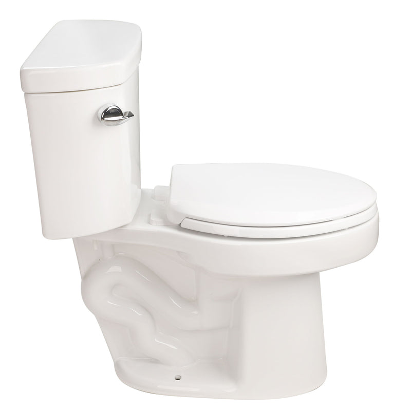 Gloss 2 Piece Toilet With 1.28 Gpf Tornado Flush, Rimless Bowl, Soft Closing Seat - Gloss White