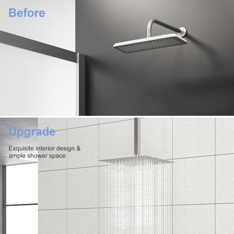 Premium 8" Ceiling Mounted Shower Arm With Flange