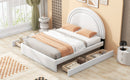 Teddy Upholstered Platform Bed With Four drawers, Full