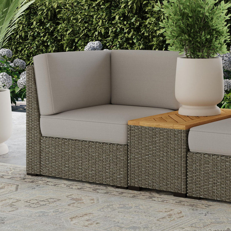 Boca Raton - Outdoor Sectional Side Chair - Beige - 32"