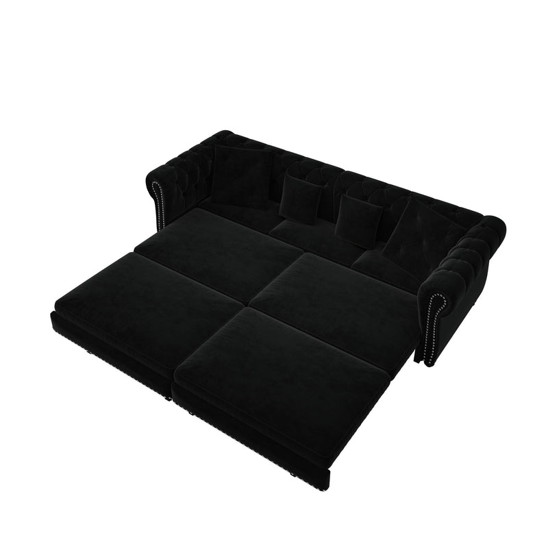 3 In 1 Pull Out Convertible Sleeper Sofa Bed