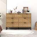 Modern 7 Drawer Dresser Cabinet - Walnut