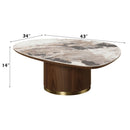Willene - Coffee Table With Ceramic Top - Ceramic Top & Walnut