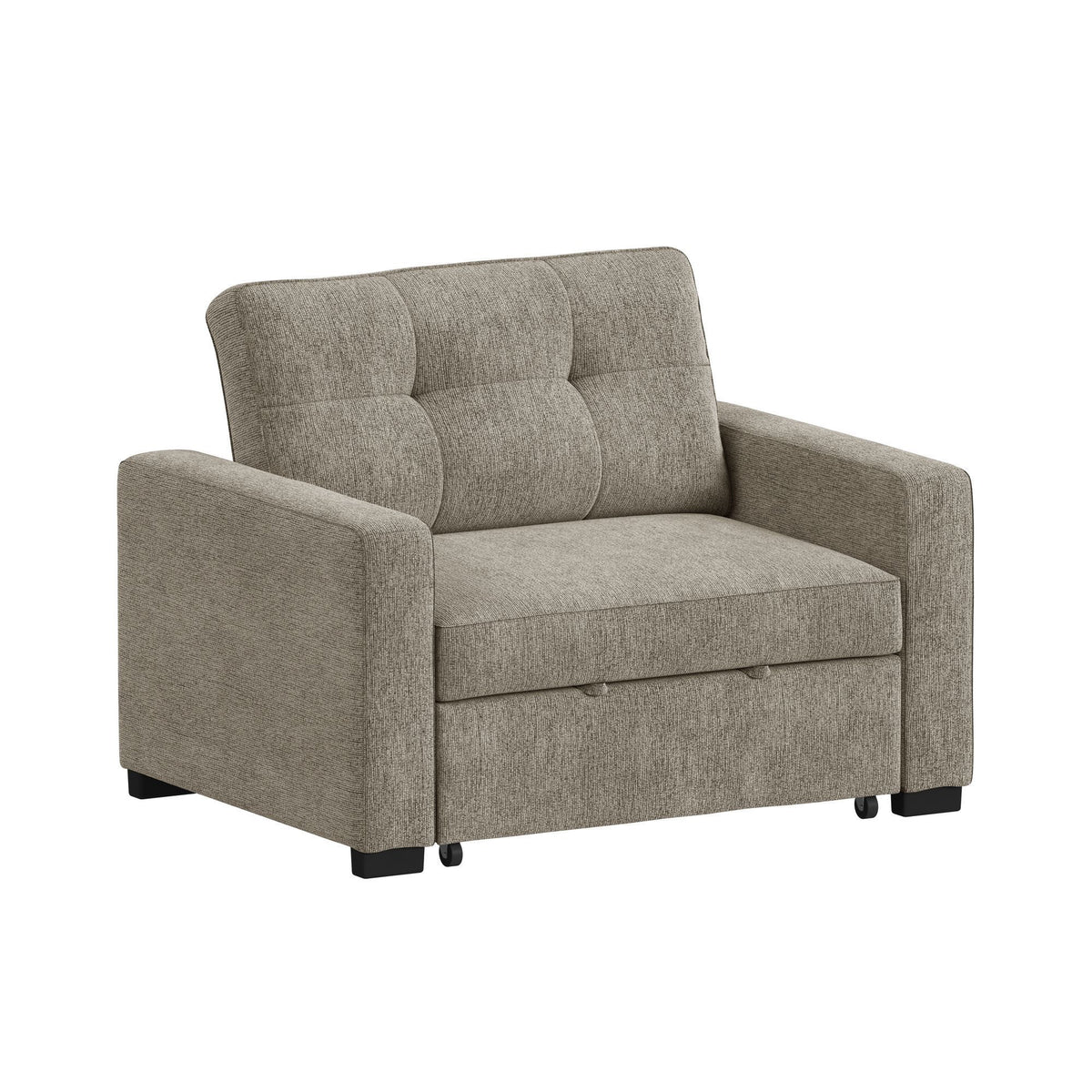 Homer Klicklak Chair With Pull Out Bed in Gray by Elements International