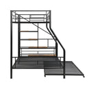 Metal Bunk Bed With Trundle And Storage Staircase